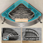 2-Piece Corner Shelf Set - Tool-Free Wall Mounting with Hooks