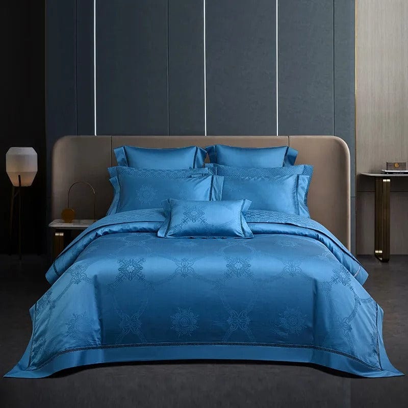 Himmlisches Blaues Bettwäsche-Set aus Ägyptischer Baumwolle