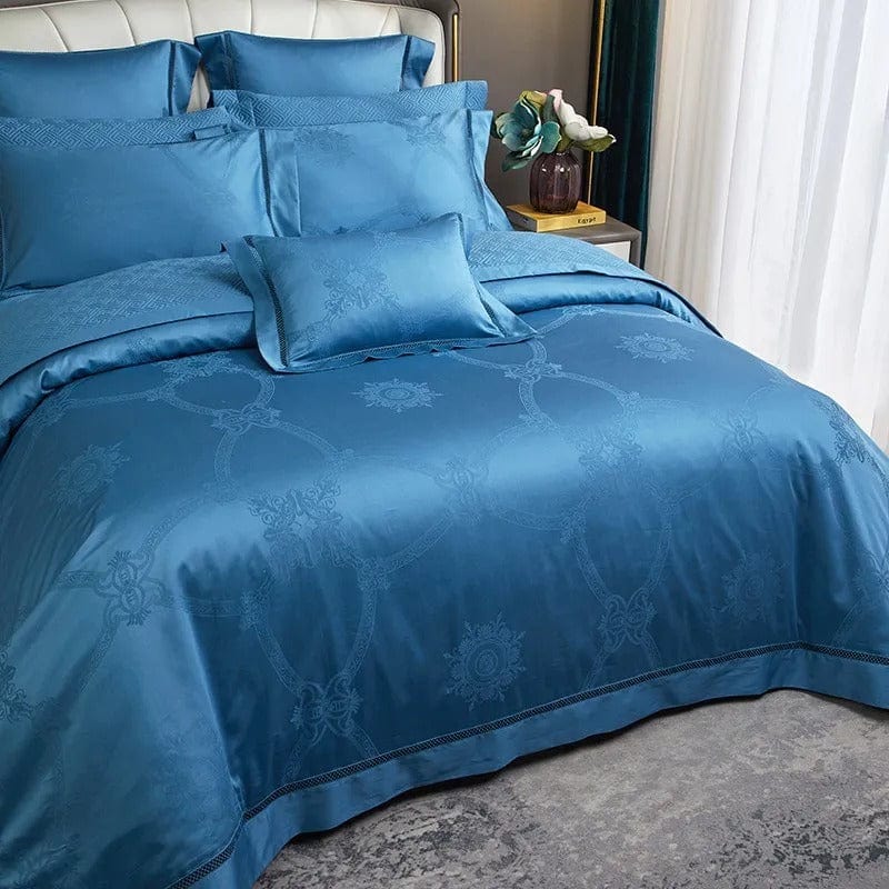 Himmlisches Blaues Bettwäsche-Set aus Ägyptischer Baumwolle