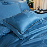 Himmlisches Blaues Bettwäsche-Set aus Ägyptischer Baumwolle