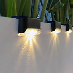 Solar-Powered Outdoor Lights with Motion Sensor – Set of 4