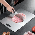 Premium Edelstahl Schneidebrett für präzises Kochen