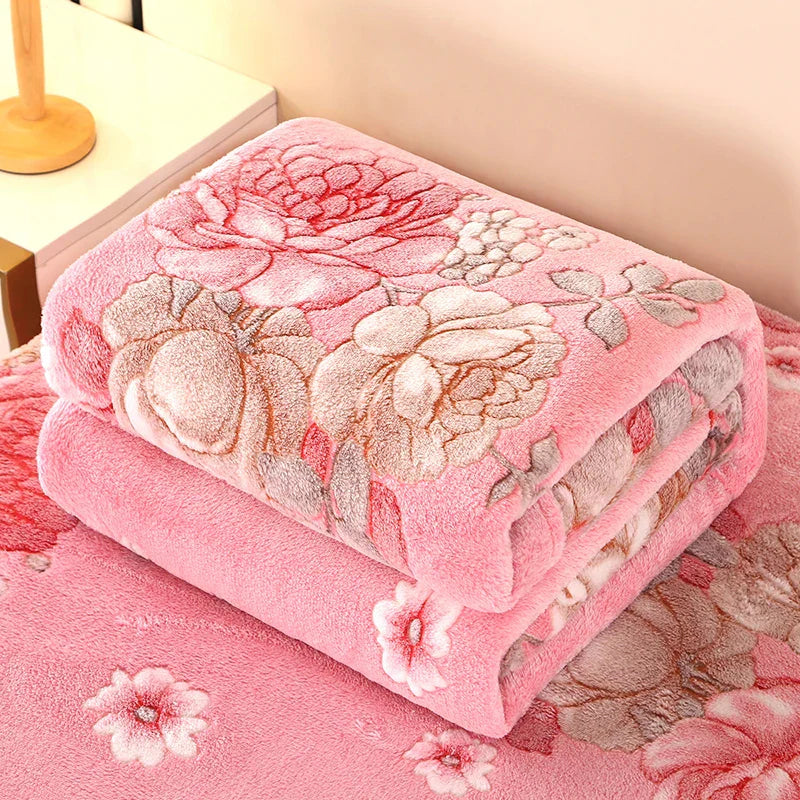 Blütenzauber Kuscheldecke | Weiche Decke für Zuhause & Reisen