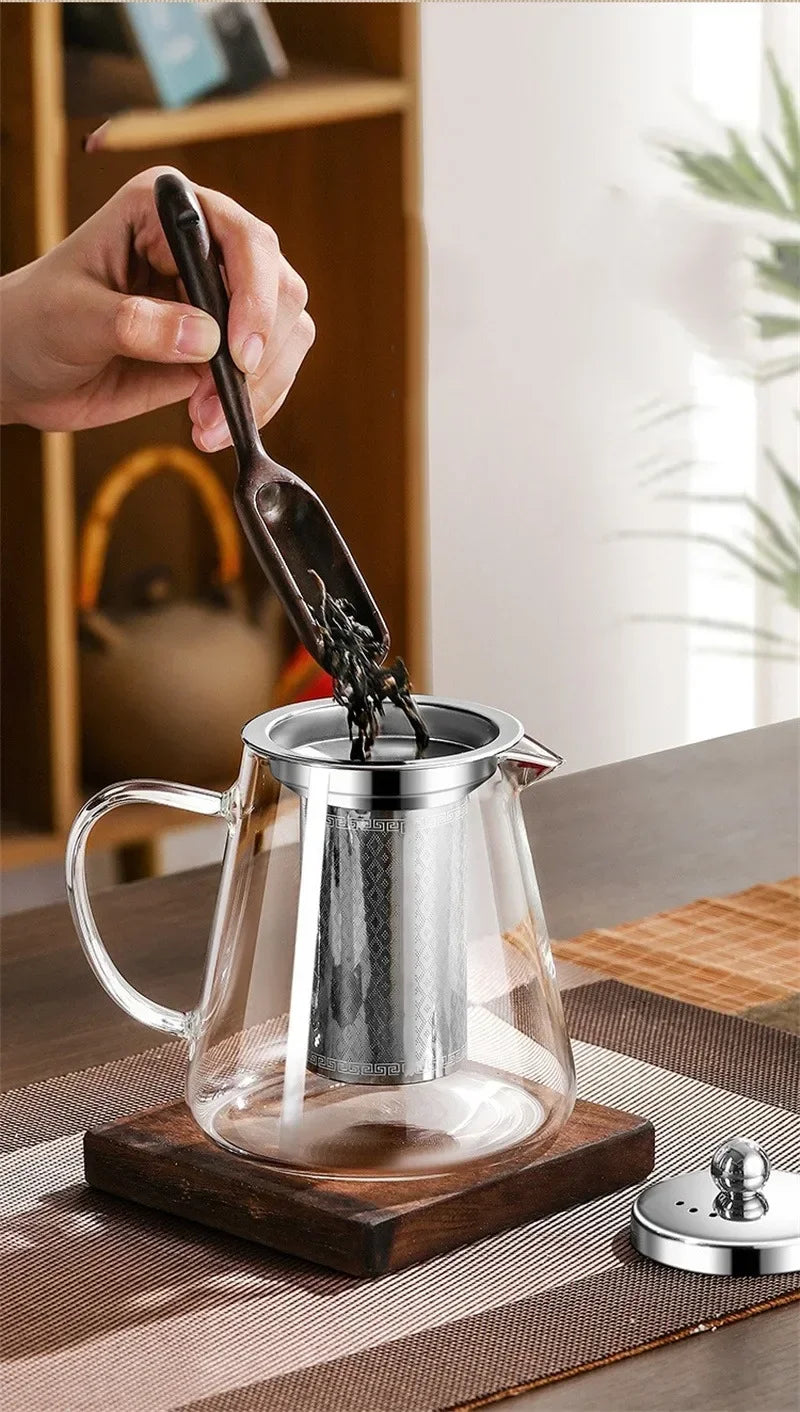 Elegant Borosilicate Glass Teapot – Ideal for Tea Lovers