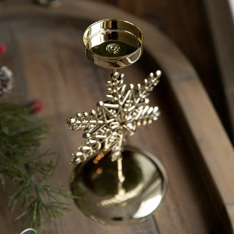 Christmas Candle Holders - Star and Christmas Tree Design for Festive Decor