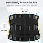 Back Support Belt FlexiSupport | 360° Stability for the Back with Aluminum & Steel Springs | Breathable & Invisible Under Clothing