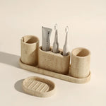 ElysiumStein Elegantes Badezimmer-Set aus Naturstein