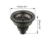 Edelstahl Spülbecken Abflusssieb mit Geruchsfilter – Pop-Up Stopper & Anti-Blockier Korb