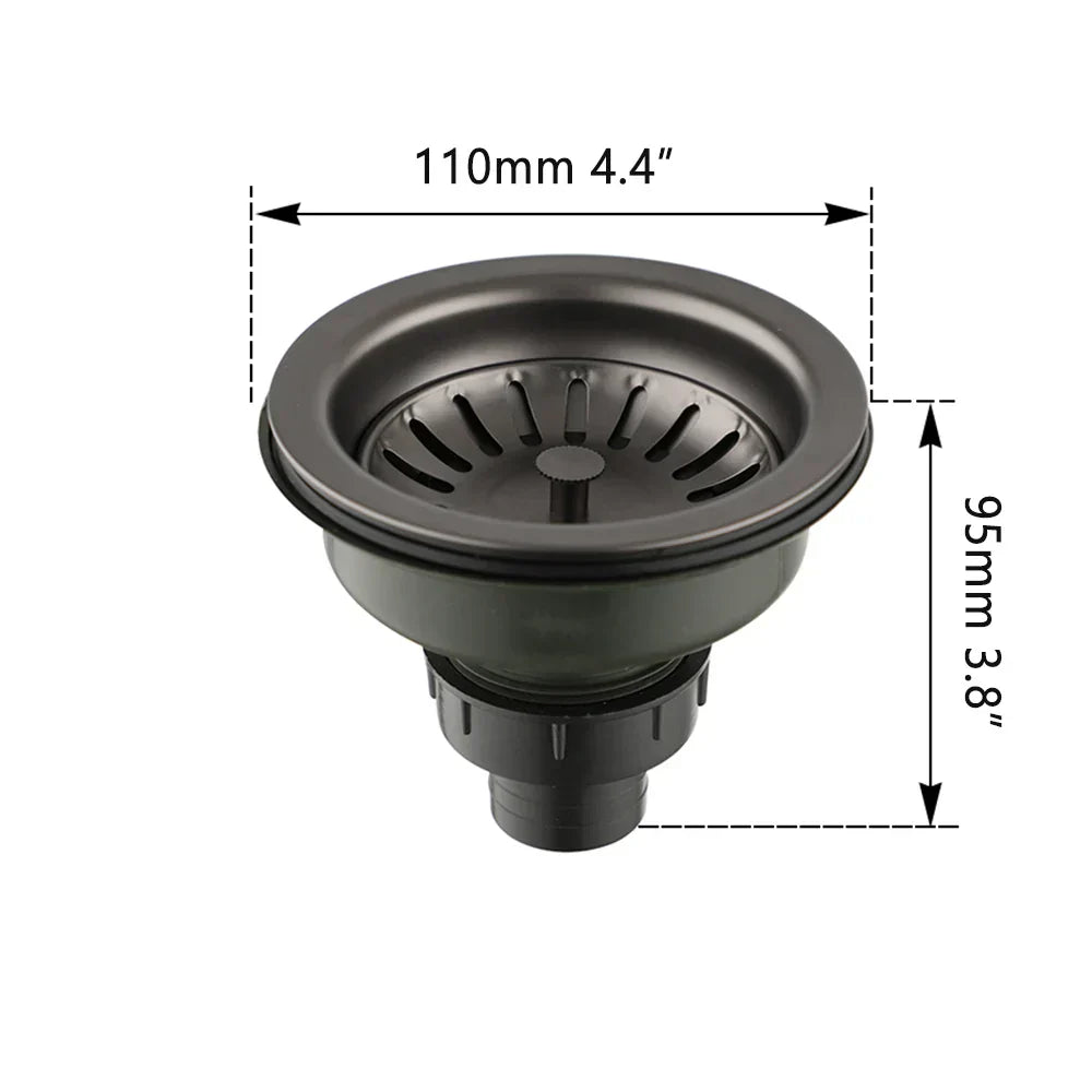 Edelstahl-Spülbecken Abflussfilter mit Geruchsbarriere – Pop-Up Stopper & Anti-Verstopfungssystem