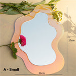 Flower-shaped acrylic mirror with prism effect
