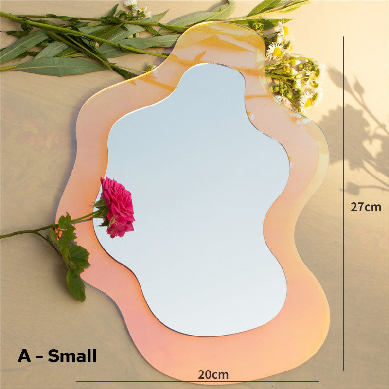 Flower-shaped acrylic mirror with prism effect