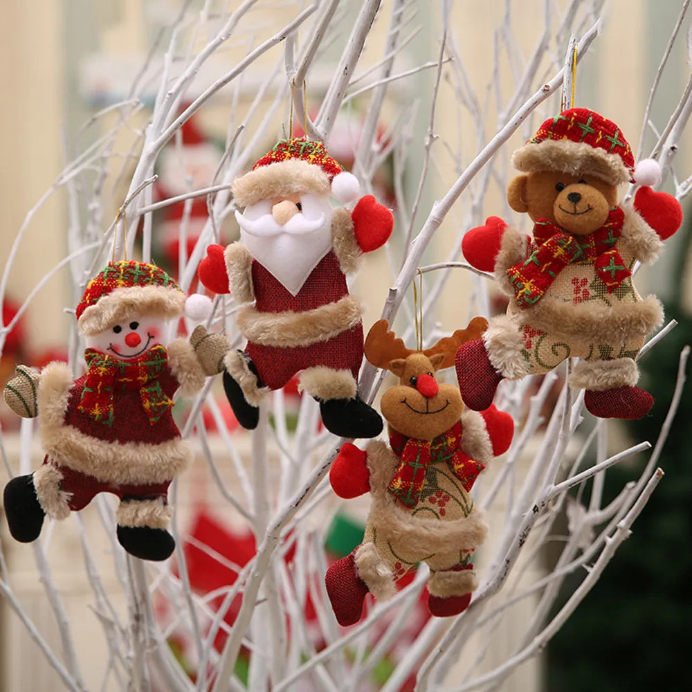 Christmas Tree Ornament Set – Christmas Decorations with Santa Claus, Reindeer, and Snowman