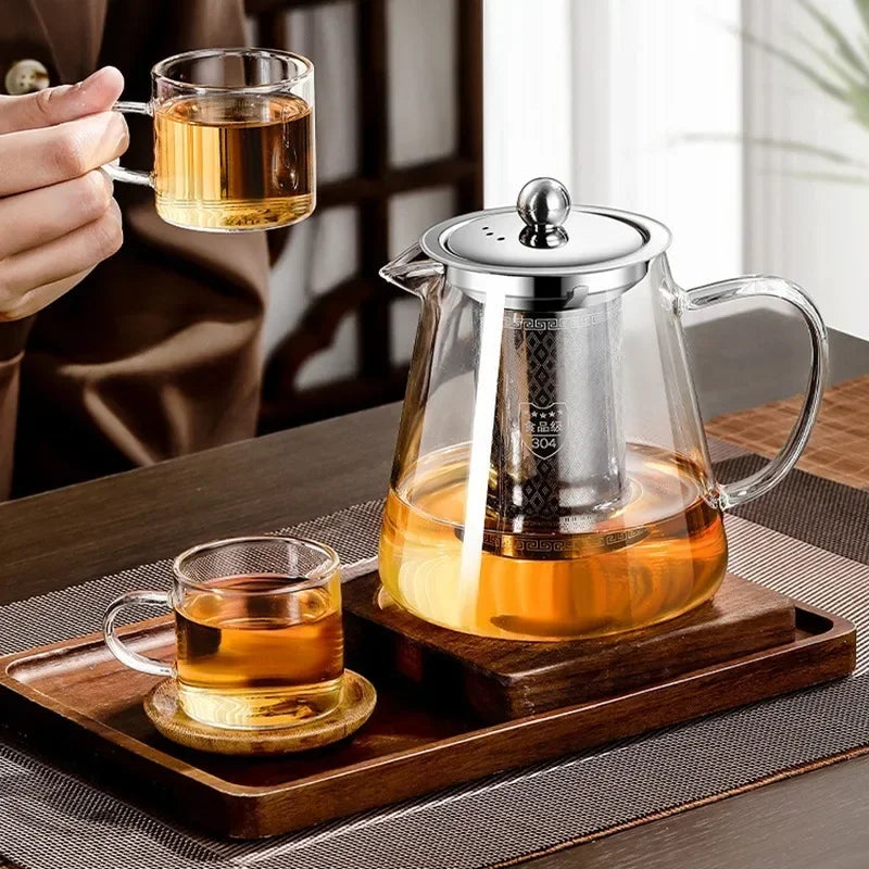Elegant Borosilicate Glass Teapot – Ideal for Tea Lovers