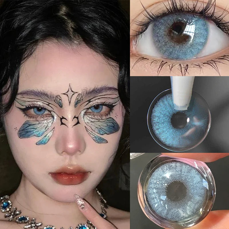 Colorful contact lenses with diopters for radiant eyes