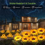 Blütenzauber - Solar-Sonnenblumenleuchten für Ihren Garten