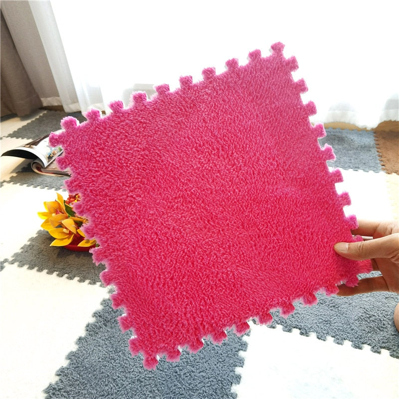 DIY Winter Plüsch Puzzlematte