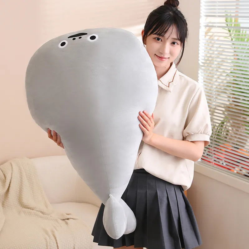 Plush toy in the shape of a Sacabambaspis fish