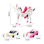 Transforming Cars with Magnetic Unicorn Design