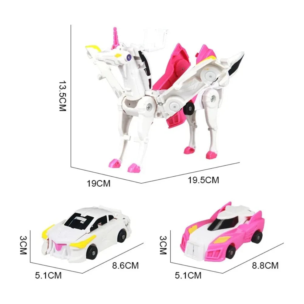 Transforming Cars with Magnetic Unicorn Design