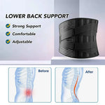 Back Support Belt FlexiSupport | 360° Stability for the Back with Aluminum & Steel Springs | Breathable & Invisible Under Clothing