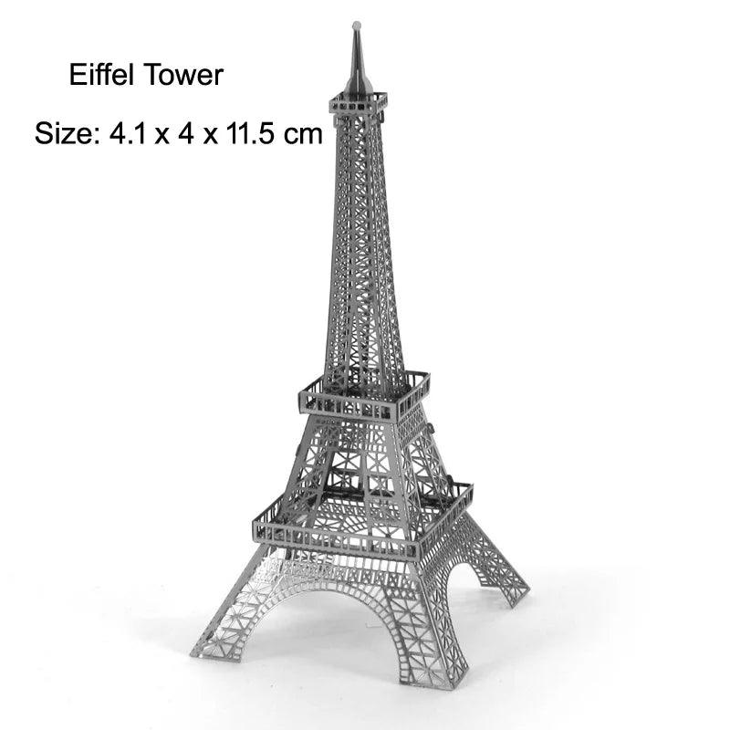 Creative 3D Metal Puzzle Set: Build and Discover Wonders of the World