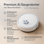 Intelligenter 2-in-1 Saug- und Wischroboter für makellose Böden