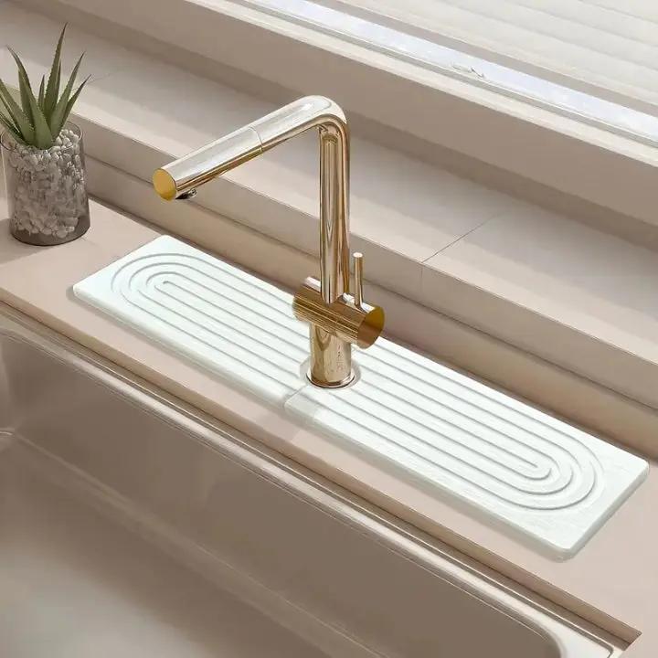 Stylish Stone Mat for Kitchen and Bathroom – Water-Absorbent and Easy-Care (2-Piece Set)