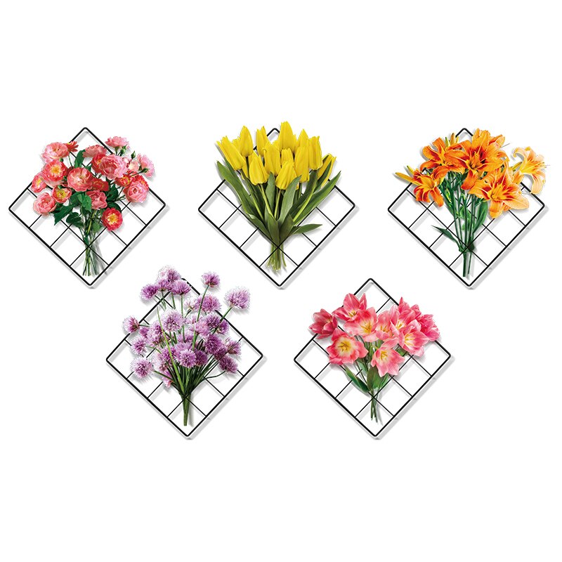 3D Wall Sticker with Green Plants – Nature Motif