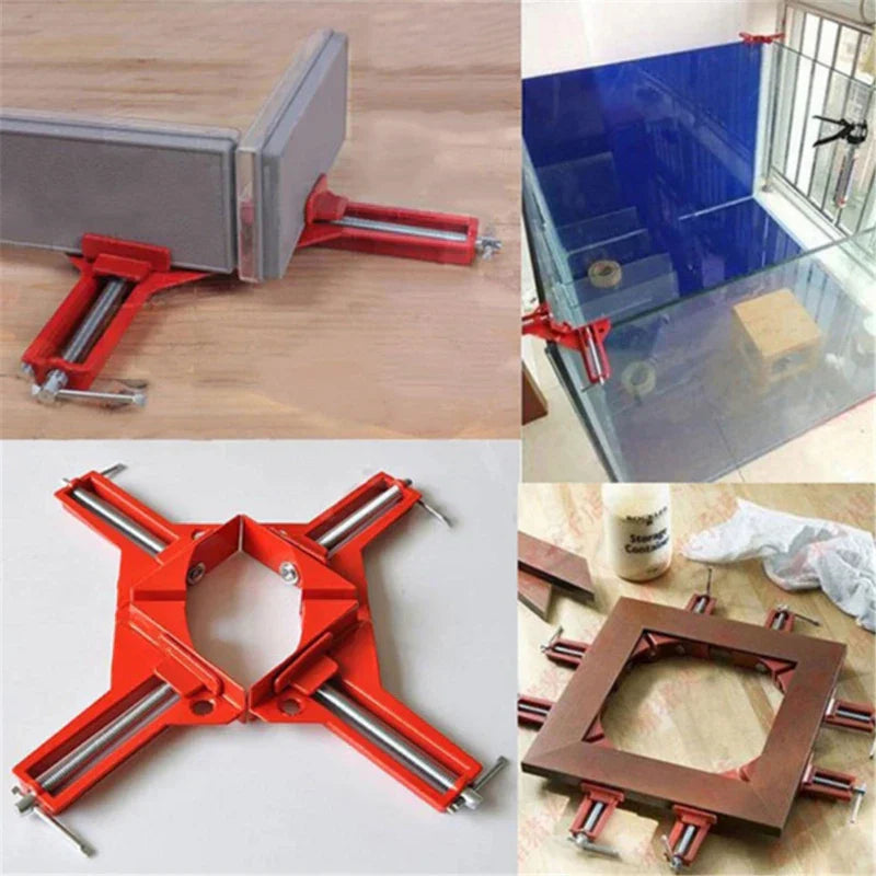 Precision aluminium corner clamp for perfect frame assembly