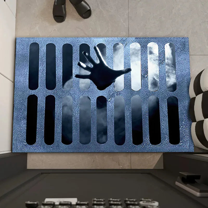 Spooky Halloween Doormat – Non-Slip Door Mat with Pumpkin and Ghost for the Entrance Area