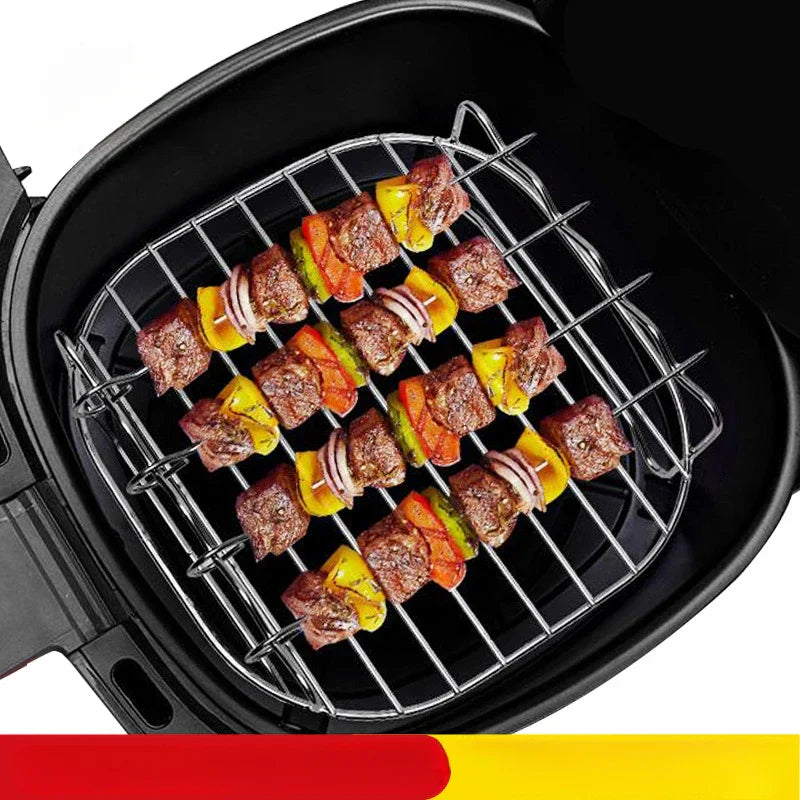GrillMaster Profi-Spießset | Edelstahl & Halterung | Für Grill und Ofen