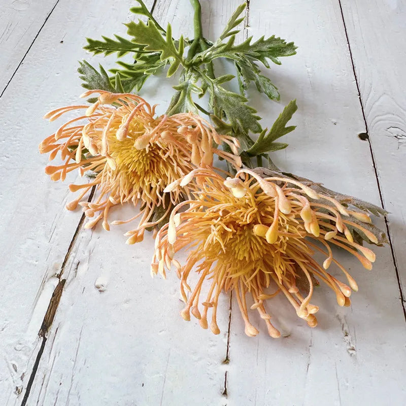 Elegante Kunst-Chrysantheme 38 cm | Realistische 10 cm Blüte