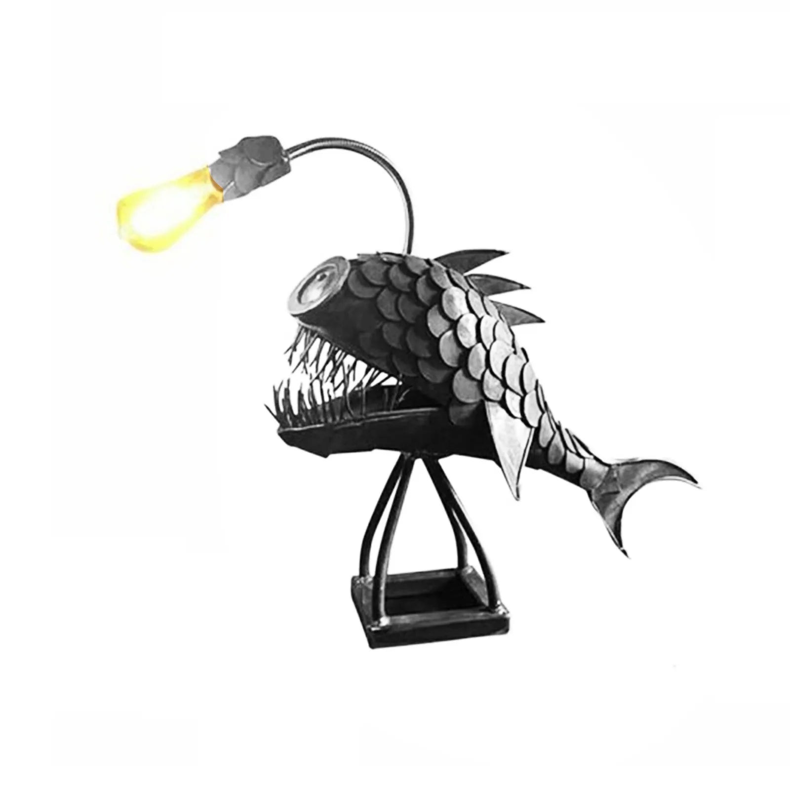 Handmade Table Lamp for Anglers – Adjustable Lamp with Fish Motif