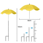 PflanzenSchutzschirm | Einstellbare UV-Abdeckung mit Erdspieß | Wetterfeste Schattenlösung | Ø 60 cm