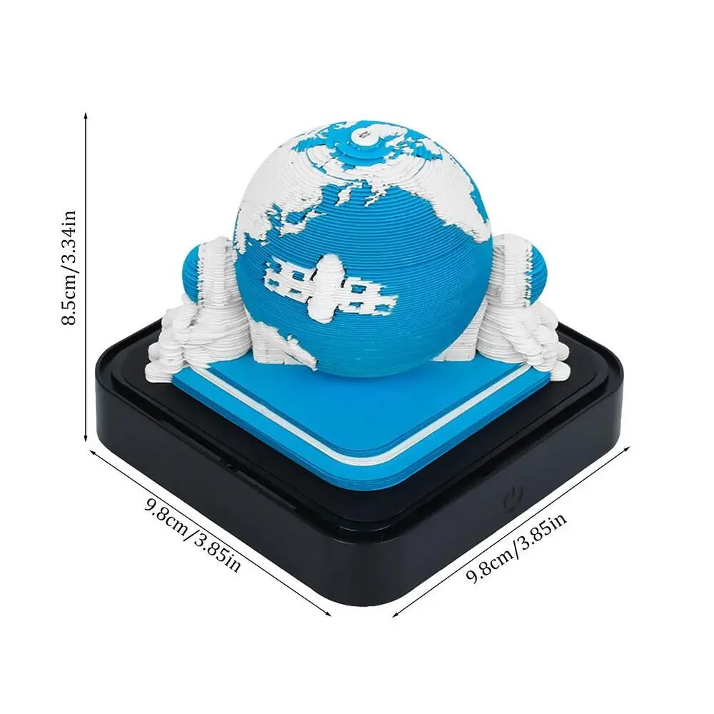 3D Earth Explorer Calendar Notepad