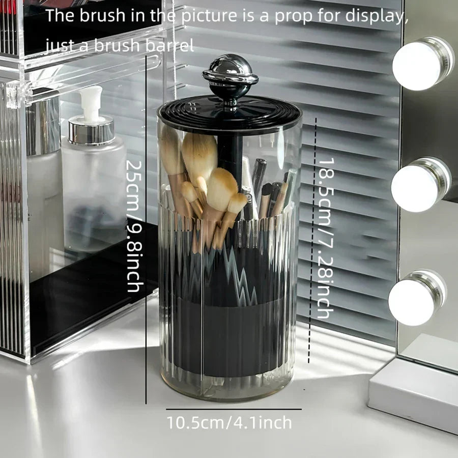 Makeup Brush Organizer with Automatic Lifting Function and Luxurious Design