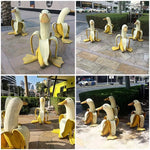 Banana Duck Decorative Figure made of Resin – Playful for Indoors and Outdoors