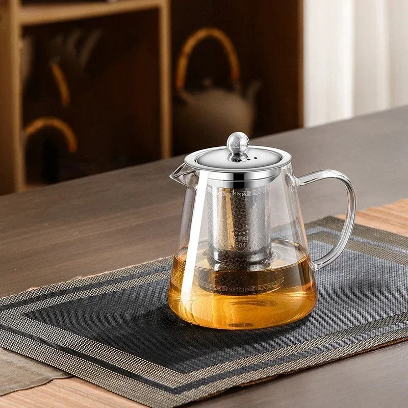 Elegant Borosilicate Glass Teapot – Ideal for Tea Lovers