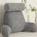 Adjustable pillow with armrests and back support