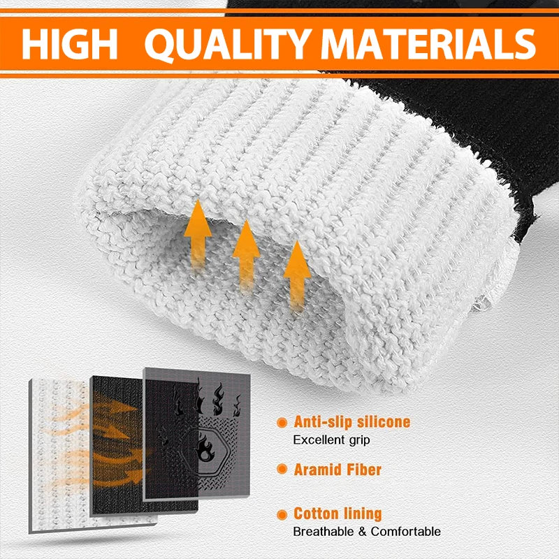 FeuerFest | Grillhandschuh | Hitzeschutz bis 800 °C, rutschfest & bequem | Ideal für Grill, Ofen & Outdoor-Küche