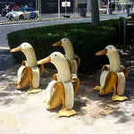 Banana Duck Decorative Figure made of Resin – Playful for Indoors and Outdoors