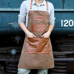 Leather Apron ArtisanPro | Handmade | Adjustable Straps | Ideal for Grilling, Cooking & Crafting