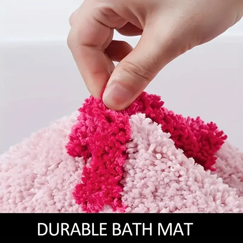Stylischer Komfortteppich – Rosa 'Entspanne Dich' für Bad und Wohnbereich