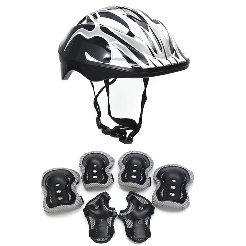 Sicheres Abenteuer-Set für Kinder | 7-teiliges Schutzpaket mit Helm und Schützern