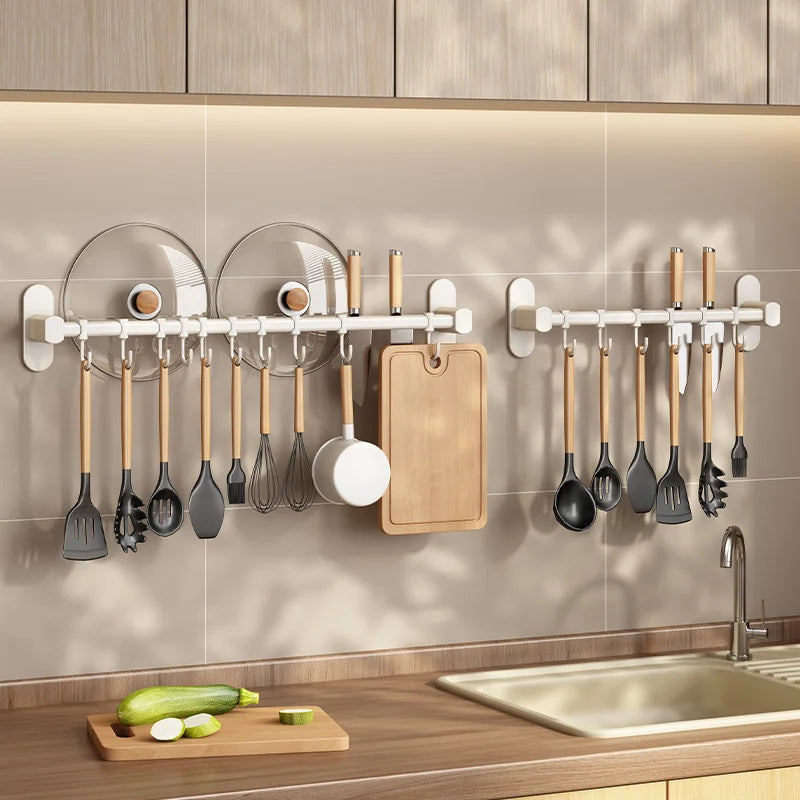 Wall Shelf for the Kitchen – Multifunctional Organizer for Lids, Spatulas, and Kitchen Utensils