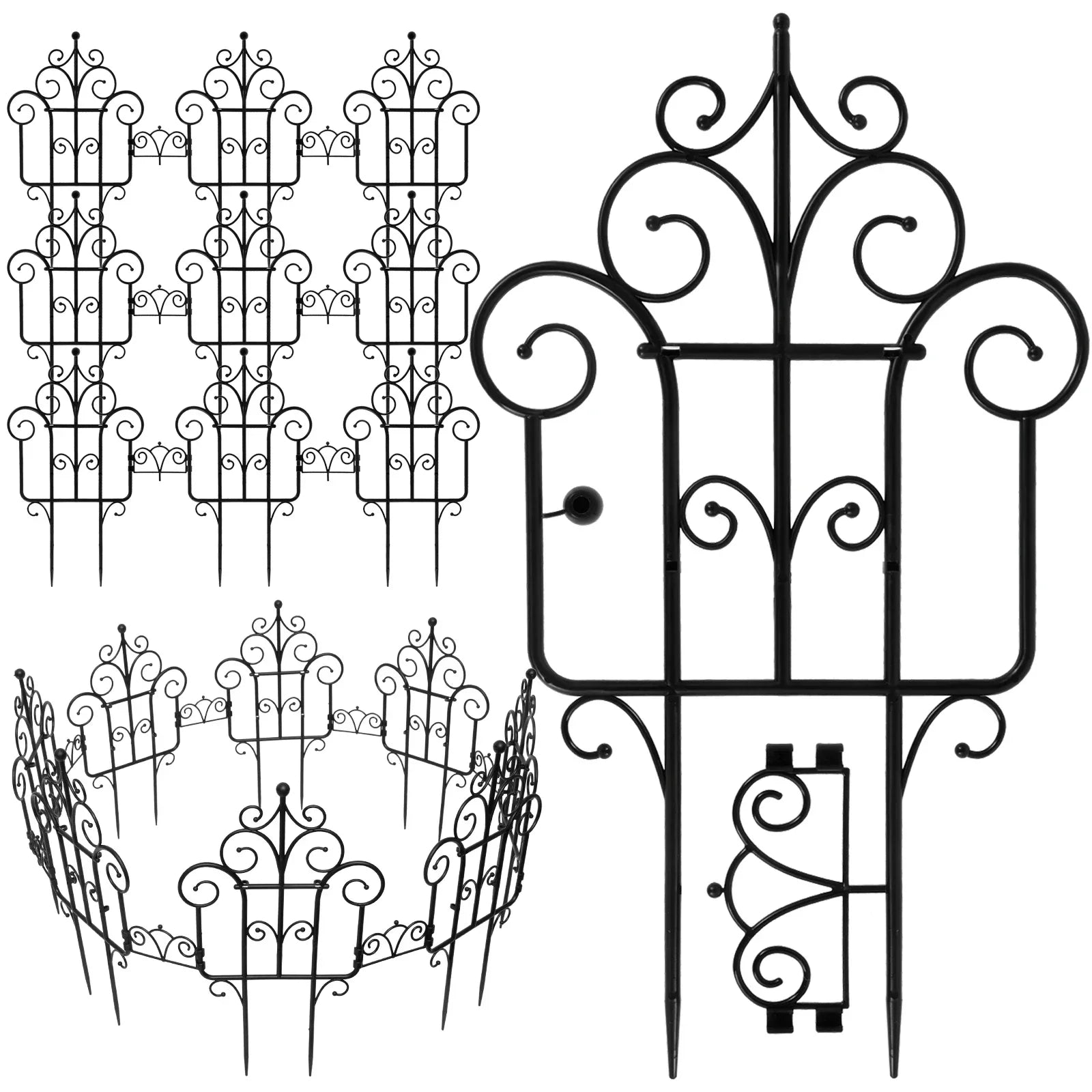 SmartGarden Faltbarer Kunststoff Gartenzaun | 40 cm Höhe | 10er-Pack