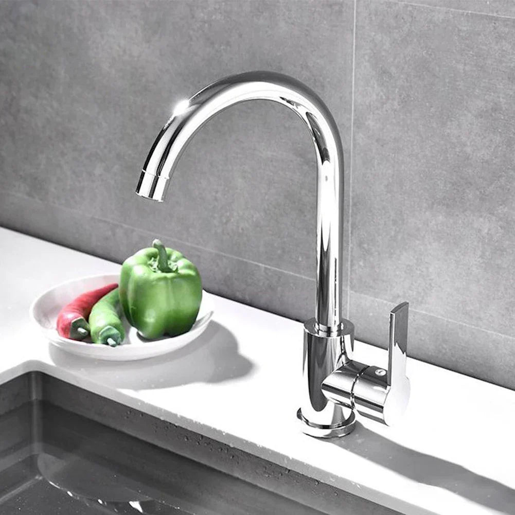 Einhebelmischer aus Chrom – Hochwertiger Wasserhahn für Spülen, pflegeleicht und einfach zu installieren für moderne Küchen