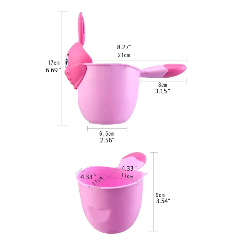 Kids' Shampoo Rinser – Washing Cup for Children with Bunny Motif