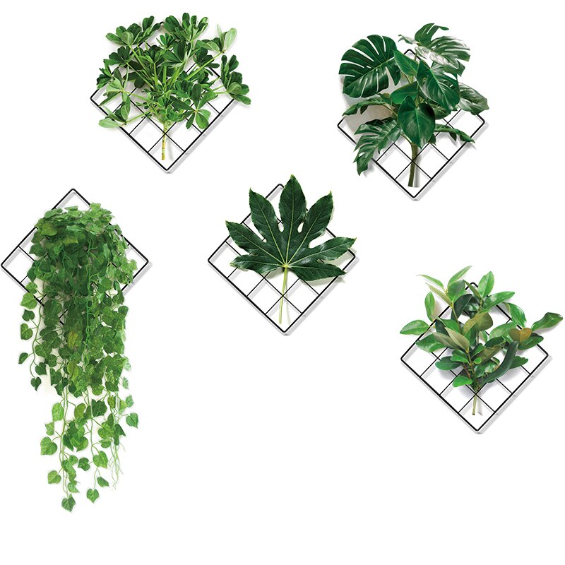 3D Wall Sticker with Green Plants – Nature Motif