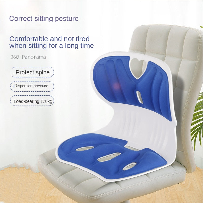 Back support seat cushion for posture correction